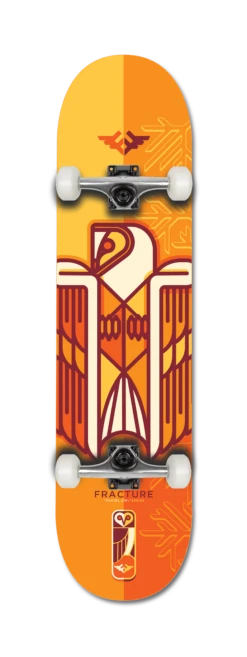 Fracture X Jono Wood Yellow Complete Skateboard - 7.75"