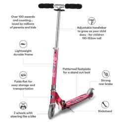 Micro Sprite Scooter - Pink Stripe -Rollerblade Shop BOmGsBd2