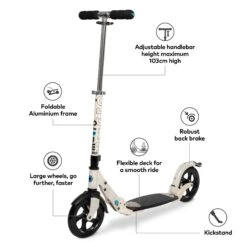 Micro Flex Deluxe Scooter - Cream -Rollerblade Shop RfQz3kxA