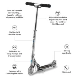 Micro Sprite Scooter - Silver 9 Micro Sprite Scooter - Silver -Rollerblade Shop T5g1c8T3