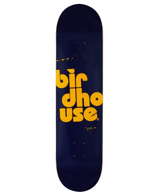 Birdhouse Stacked Spray Logo Navy Skateboard Deck - 7.75" 3 Birdhouse Stacked Spray Logo Navy Skateboard Deck - 7.75"