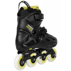 Powerslide Imperial One 80 Inline Skates - Black/Yellow -Rollerblade Shop powerslide imperial one 80 inline skates black yellow back