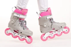 Powerslide Next SL Pink 80 Womens Inline Skates -Rollerblade Shop powerslide next sl pink 80 womens inline skates lifestyle