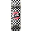 Rad Checkers 2 Dude Crew Skateboard Black/White - 7.75" -Rollerblade Shop rad checkers 2 dude crew skateboard black white